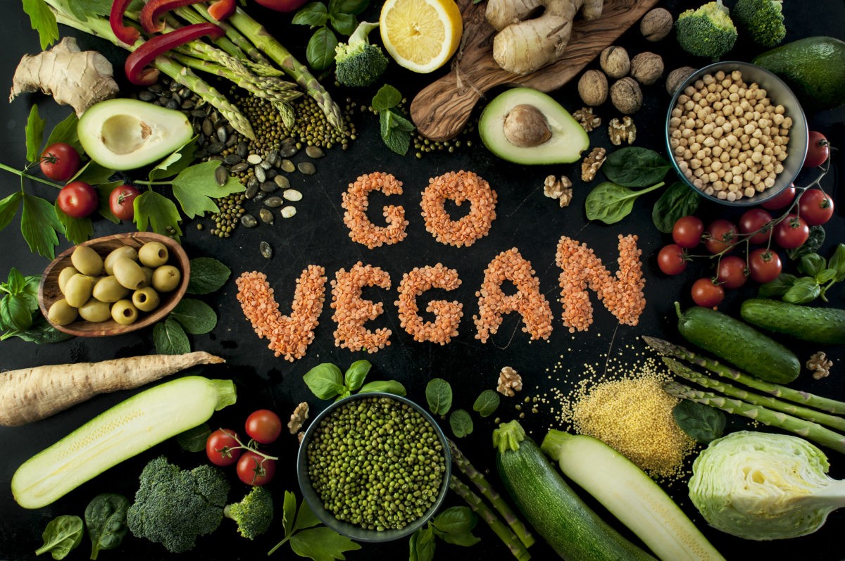 Надпись Go Vegan Надпись в поддержку веган
